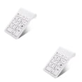 thumbnail image 3 of braveheart USB Wireless 18 Keys Keyboard Professional Number Keyboards Battery Powered for Laptop Accounting Computer Desktop White 2Set, 3 of 6