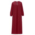 thumbnail image 4 of Gspmoly Robes pour Femmes, Robe Décontractée Ample à Col Montant avec Poches, Couleur Unie, Style Mode, Robes de Mariage pour Femmes Offres du Jour, 4 of 6