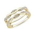 thumbnail image 1 of 0,20 Ct T.p. Rond Véritable Diamond Nouvelle Conception Alliance pour Femmes en Or Jaune Massif 18K Taille 3,5, 1 of 7