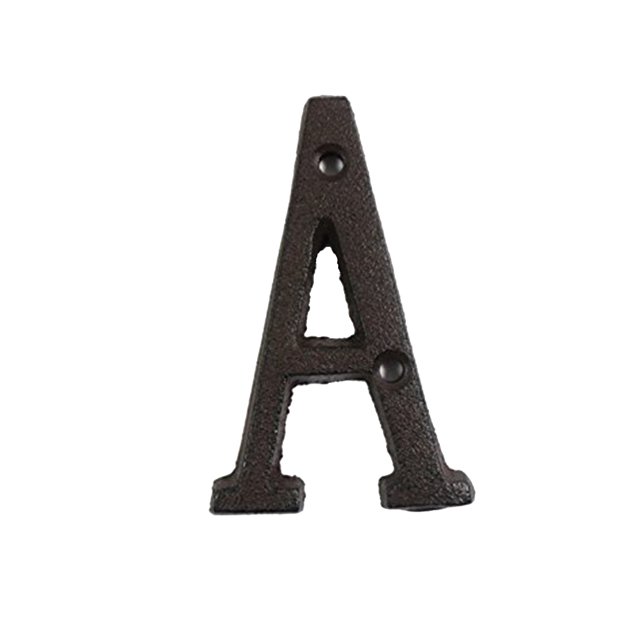CAROOTU Metal Letters Numbers Cast Iron Decoration House Sign Doorplate DIY Cafe Wall