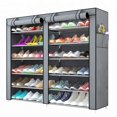 thumbnail image 2 of PENGXIANG 6 Tier Shoe Rack Storage Organizer 36 Pairs Double Row Shoe Rack Shelf Cabinet Tower for Closet with Nonwoven Fabric Cover, 2 of 7