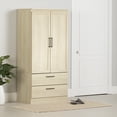 thumbnail image 1 of South Shore Acapella Wardrobe Armoire, in Bleached Oak, 1 of 15