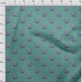 thumbnail image 3 of oneOone Georgette Viscose Fabric Peacock Block Fabric Prints By Yard 42 Inch Wide, 3 of 4