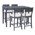 thumbnail image 1 of Linon Jordan Upholstered Five Piece Tavern Set in Rustic Dark Charcoal Wood, 1 of 17
