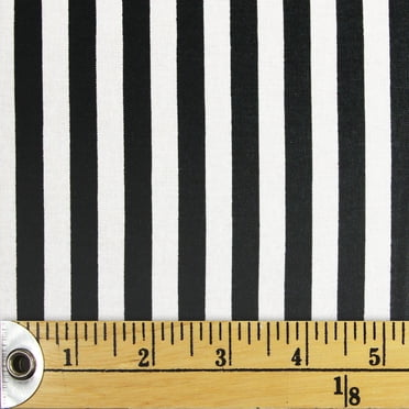 FABRIC CREATIONS rayures coupon fat quarter Fabric, 45 × 53 cm (18 × 21 po), blanc
