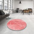 thumbnail image 4 of Ahgly Tapis d'Intérieur Lavable en Machine Carré Transitionnel Rose Pastel, 7 Pieds Carré, 4 of 7