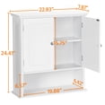 thumbnail image 4 of Yaheetech Armoire Murale à 4 Niveaux avec Tablette pour Salon, Blanc, 4 of 8