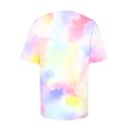 thumbnail image 5 of Pompotops T-shirt Imprimé Mode Femme Manches Courtes Chemisier Col Rond Casual Tops Dégagement, 5 of 5