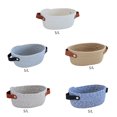 thumbnail image 2 of Wweixi Panier de Rangement avec Poignées en Corde de Coton Tressée Conteneur pour Bric-à-Brac Collations Clés Panier Cosmétique Tiroir Étagère Commode Gris P, 2 of 6