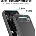 thumbnail image 2 of KOMI for Google Pixel 8A Case, with HD Tempered Glass Screen Protector, Heavy Duty Shockproof Drop Protective Rugged Tough Durable Phone Cover Black, 2 of 3