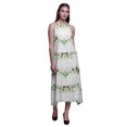 thumbnail image 1 of Bimba Robe Teinture sur Nœuds Décontractée Longue Dos Nu à Col Licou pour Femme Robe de Plage Imprimée - Petit, 1 of 6