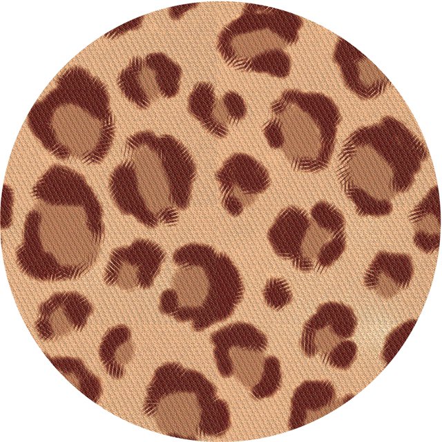 Ahgly Tapis Rond Lavable en Machine Intérieur Transitionnel Orange, 3 Pieds Rond