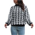 thumbnail image 2 of Qertyioot Chandails à Enfiler pour Femmes, Chandail Mince Décontracté Uni Coupe Ample Chandail Col Rond, 2 of 6