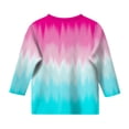 thumbnail image 5 of Splozh Chandail à Manches Longues pour Tout-Petit Fille Décontracté Col Rond T-Shirt à Manches Trois Quarts Régulier Basique Haut à Manches 3/4 Rose Vif, 6-7 Ans, 5 of 5
