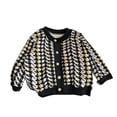 thumbnail image 1 of Besolor Manteaux pour Tout-Petits Filles Garçons Imprimés Manches Longues Col Ras du Cou Boutonné Veste Chaude Manteau Vêtements d'Automne, 1 of 3