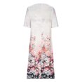 thumbnail image 3 of Robes d'Été Grande Taille pour Femmes 2024 Décontractées à Imprimé Robe à Manches Courtes Robe à Manches Courtes à Col Rond Robe Longueur Cheville Économisez jusqu'à 65 % de Rabais!, 3 of 5