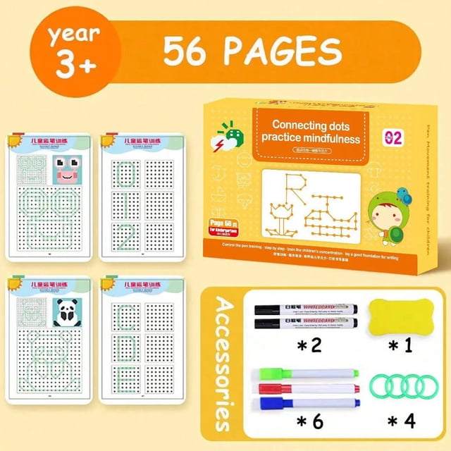 Summer Savings! Gspmoly Pen Control Training Kindergarten Children Erasable Pen Control Practice Concentration Card 20Ml Summer Savings