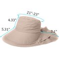 thumbnail image 5 of Lot de 3 Chapeaux de Soleil Queue de Cheval pour Femmes avec Rabat de Nuque, Grand Bord, Protection UV, Chapeau Bob, Été, Plage, Pêche, Randonnée, Jardin, UPF 50+, 5 of 5