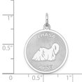 thumbnail image 2 of Charm Disque Lhassa Apso en Argent Sterling Rhodié QC2693 (26mm x 19mm), 2 of 2