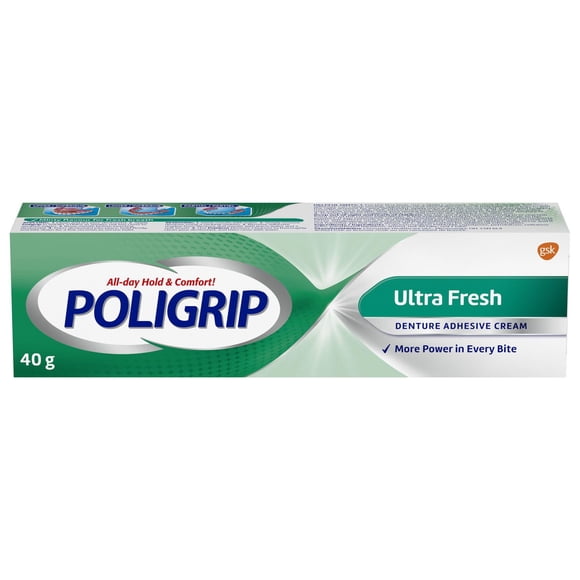 Poligrip Ultra Fraîcheur Crème adhésive pour prothèses dentaires