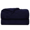 thumbnail image 1 of Unique Bargains 100% Cotton Cross Cable Knit Throw Blanket For Sofa Couch Bed Home Bedding,, 1 of 10