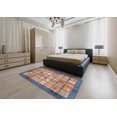 thumbnail image 4 of Ahgly Company Tapis d'Intérieur Carrés Abstraits Violets Abstraits pour Aire, 7 Pieds Carré, 4 of 6