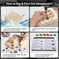 thumbnail image 3 of LivinVeluris Mega Gemstone Dig Kit – Excavate 15 Real Gemstones & Crystals – Educational STEM Toy for Kids 3+ with Dig Tools, Magnifier & Guide Bundle, 3 of 6