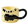 thumbnail image 1 of Binwennn Rabbit Tumbler Set Vacuum Insulated Mug Ceramic Tumbler Set for Kitchen Cat Cat Stacked Cup Cute Stackable Coffee Mugs Ceramic Coffee Mugs With Spoon Funny Animal Cups Gi Ft S For Catlovers, 1 of 4