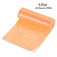 thumbnail image 3 of Uxcell Small Trash Bags Garbage Waste Basket Liners for Kitchen Office Bathroom Orange, 3 of 5