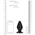 thumbnail image 2 of RealRock Crystal Silicone Clear 4.5 in. Anal Plug, Black, 2 of 4