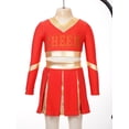 thumbnail image 2 of Sxiwei Kids Girls Cheerleading Uniform Cheer Outfits Metallic Patchwork Competition Performance Costume A01 12, 2 of 7