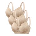 thumbnail image 1 of DecSea 3PC Women's Solid Color Steel Ring Oversized Gathering Underwear Daily Bra, 1 of 3