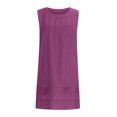 thumbnail image 3 of Robes de Travail pour Femmes 2025 en Liquidation Robe en Coton et Lin pour Femmes Robes d'Été Plissées Sans Manches Robe de Plage Décontractée Mini Robe 2025 Nouvelles Roses, 3 of 8