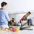 thumbnail image 3 of ALUMINUM Tablet Stand Mount - Office & Kitchen Tablet Holder Adjustable arm Cell Phone ipad holder fits 4"- 12.9" Tablets and Phone - Desktop Mount Stand for iPad/Samsung/Tablet/Smartphone - BLACK, 3 of 9