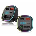 thumbnail image 1 of Bluetooth 5.0 FM Transmitter for Car,Bluetooth Car Adapter with Type-C PD Car Charger and USB Port,Wireless FM Radio Transmitter,Support MP3 Player,Handsfree Calling,Treble Bass Music Player, 1 of 5