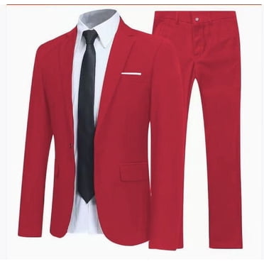 Liyamei Male Slim Fit Business Wedding Party Two Piece