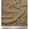 thumbnail image 1 of Soimoi Cotton Voile Fabric Notes & Guitar Musical Instrument Print Fabric by the Yard 42 Inch Wide, 1 of 5