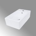 thumbnail image 1 of Renovators Supply Manufacturing CASKE Small Rectangular Countertop Vessel Sink 17-7/8 In. White Ceramic Vessel Sink For Bathroom With Overflow And Single Faucet Hole, 1 of 10