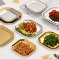 thumbnail image 2 of HLONK 2 Pcs Assiette Octogonale Décorative pour Collation Petites Assiettes en Métal Japonais Inox, 2 of 6