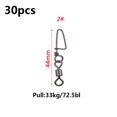 thumbnail image 1 of Bgsha 30 Pack Ball Bearing Fishing Swivels Snap Coastlock Fishing Line Connector, 1 of 9