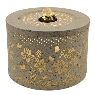 Angelo Décor Reflecting Flowers Tabletop Fountain with energy-efficient pump and LED accent lighting