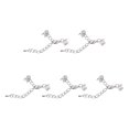 thumbnail image 1 of Unique Bargains 10Set Ribbon Crimp Clamp Ends Lobster Claw Clasps & Chain 6mm Silver Tone for DIY, 1 of 7