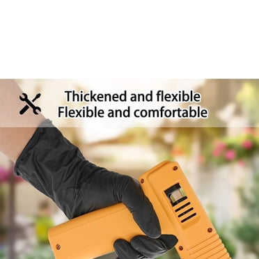 Daily Essen [Canadian Brand] Nitrile Disposable Gloves 5 Mil Extra Strength Latex-Free, Powder-Free, Textured Fingertips, Industrial Grade