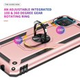 thumbnail image 3 of Samsung Galaxy A53 5G Case with Screen Protector,Ring Kickstand Military Grade Protective Shockproof Armor Dual Layer Protection Defender Back Cover Phone Case for Galaxy A53 5G - Rose Gold, 3 of 5