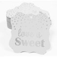 thumbnail image 2 of Inkdotpot Pack Of 50 Love Is Sweet Wedding Paper Tags DIY Craft Bracket Shape Real Silver Foil Hang Tags, 2 of 6