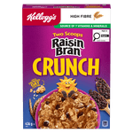 Kellogg's® Two Scoops® Raisin Bran Cereal Crunch 436g- Crunchy Oat Clusters
