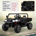 thumbnail image 3 of Gymax 24V Kids Ride On Dump Truck 2-Seater Electric Truck w/ Remote Control Black, 3 of 9