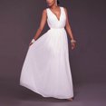 thumbnail image 1 of FcBaudy Camisole Sans Manches Robe Col en V, Robes d'Été pour Femmes, Robes d'Été pour Femmes Nouvelle Grande Robe Col en V Couleur Unie Grande Robe Robe pour Femmes, 1 of 9