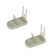 thumbnail image 1 of Oleegame 2PC Shower Soap Dish With Hook Tray Drains Baby Rack Plastic Drains Teat Rack Drying Cup Bottle Organizer Kitchen，Dining Bar Green, 1 of 5