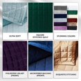thumbnail image 3 of Tribeca Living FLORENCEQUIKINB Florence Velvet Oversized Solid Quilt Set, King, Navy Blue, 3 of 6